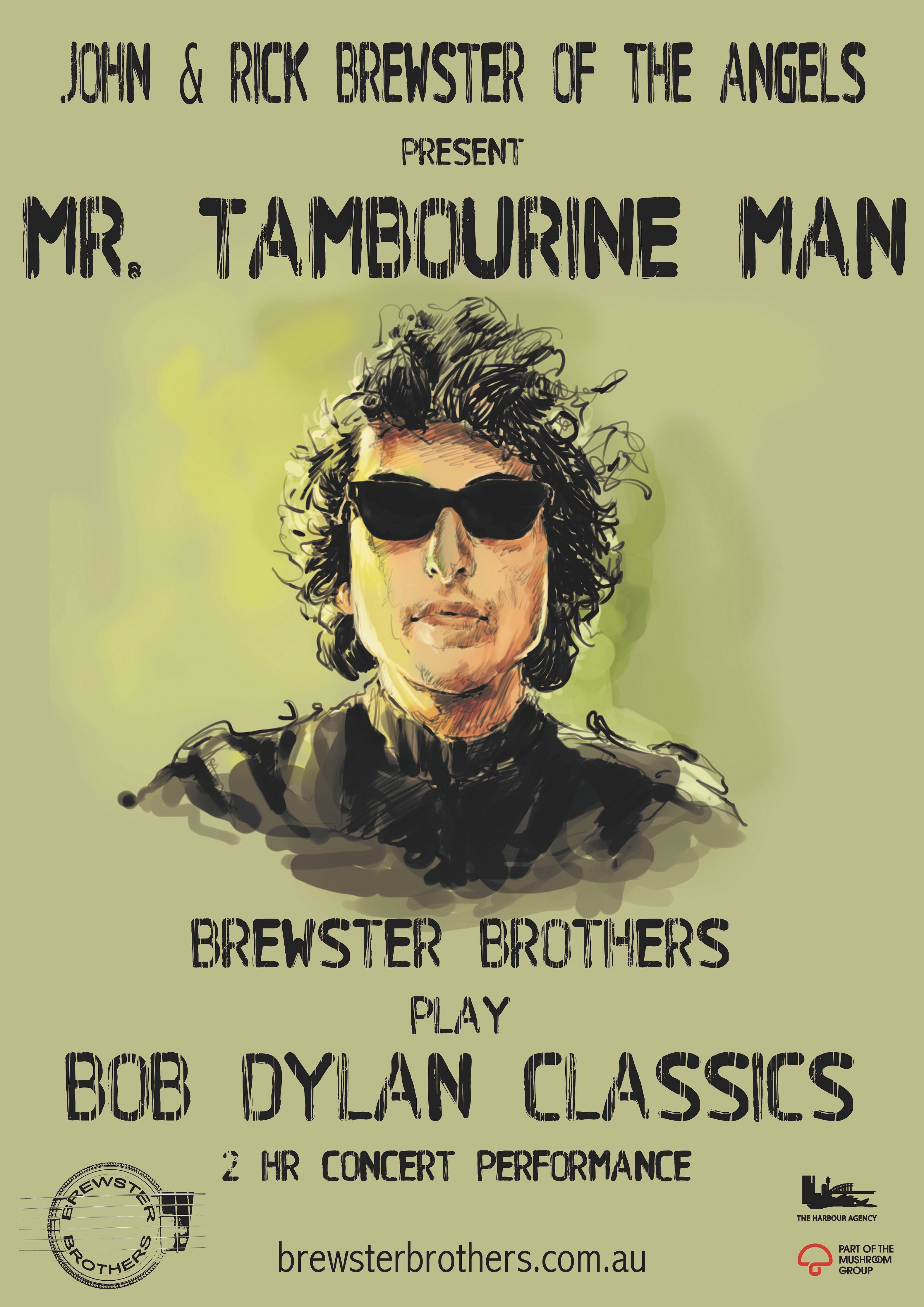 John Rick Brewster Of The Angels Present Mr Tambourine Man Hot Off The Press Publicity